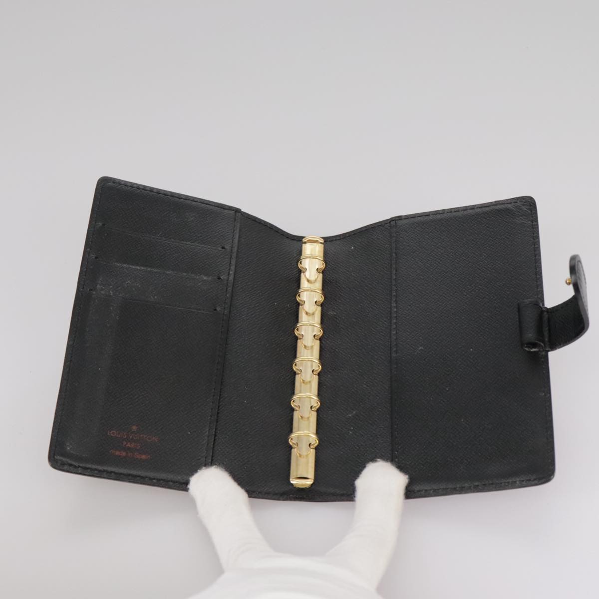 LOUIS VUITTON Epi Agenda PM Day Planner Cover Black R20052 LV am7326