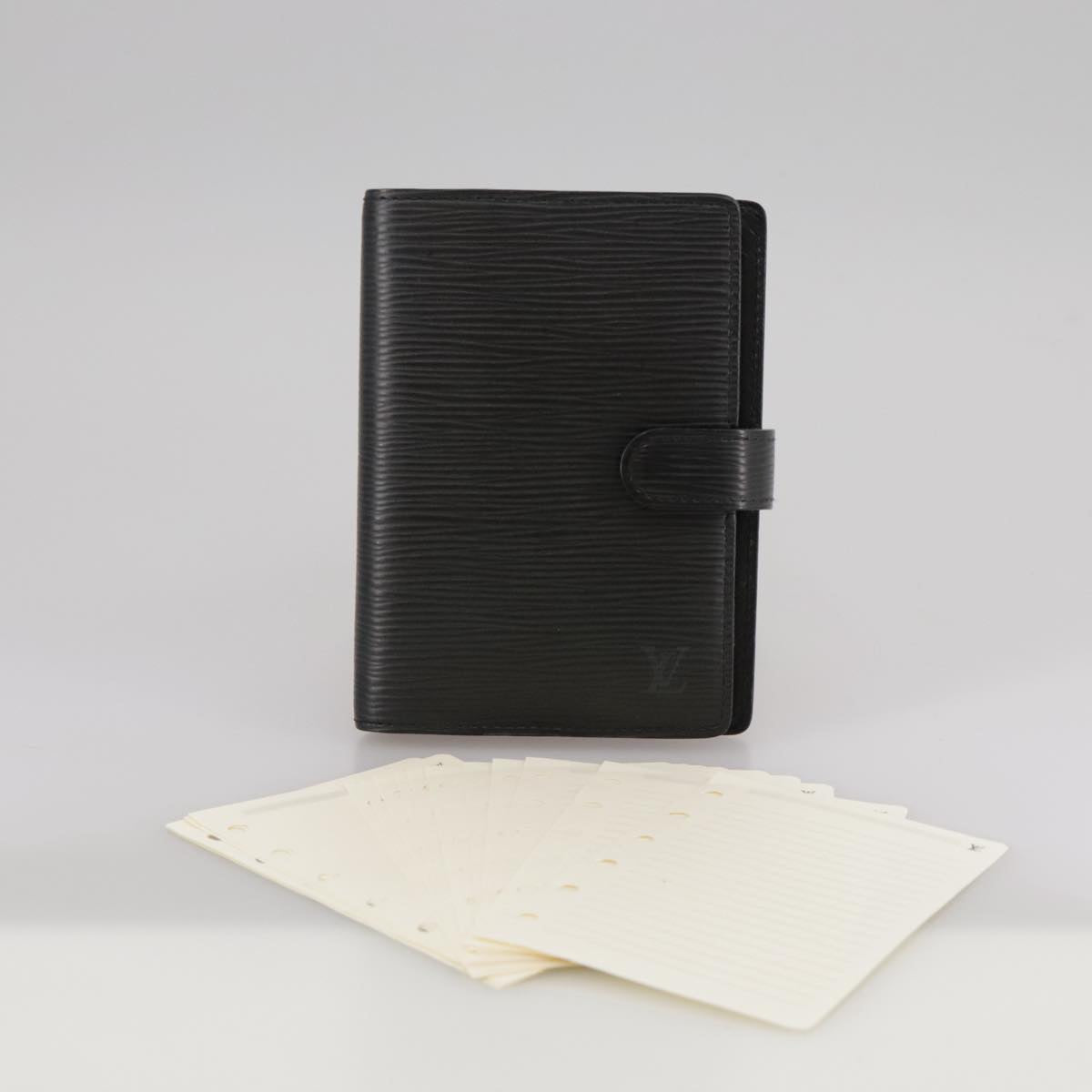 LOUIS VUITTON Epi Agenda PM Day Planner Cover Black R20052 LV am7326