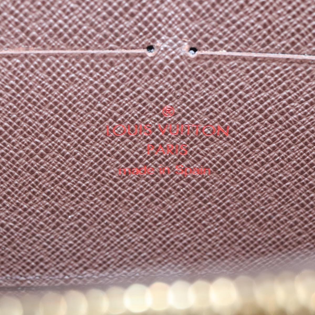 LOUIS VUITTON Damier Ebene Zippy Wallet Long Wallet N41661 LV am7351