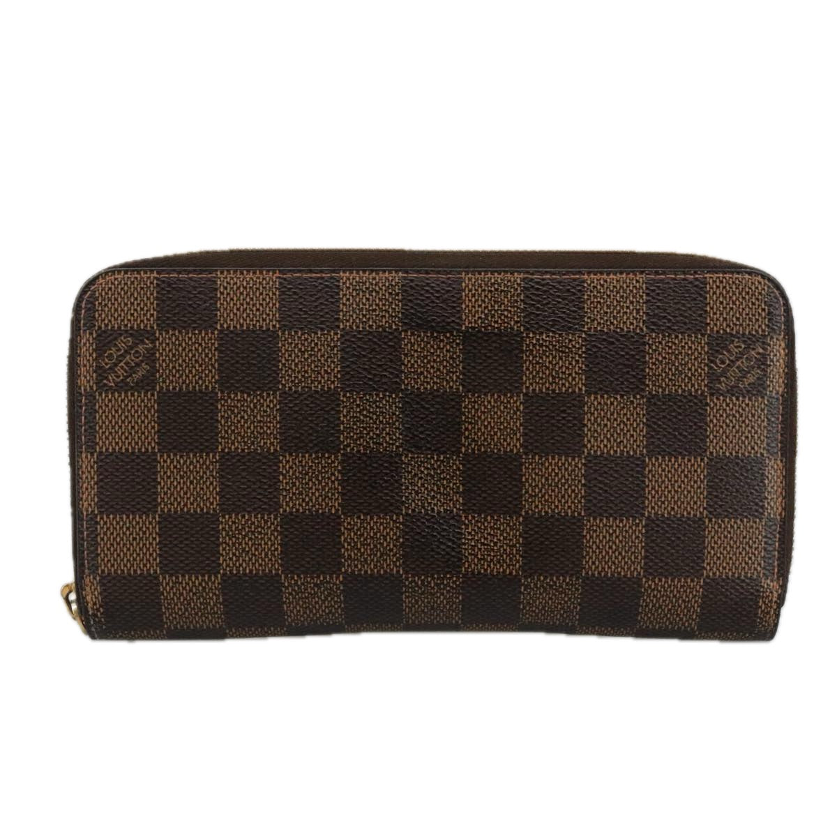 LOUIS VUITTON Damier Ebene Zippy Wallet Long Wallet N41661 LV am7351