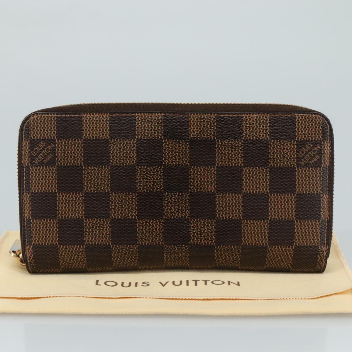LOUIS VUITTON Damier Ebene Zippy Wallet Long Wallet N41661 LV am7351
