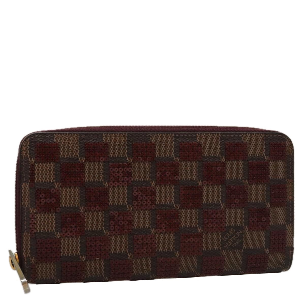 LOUIS VUITTON Damier Piet Zippy Wallet Long Wallet N63174 LV am7360