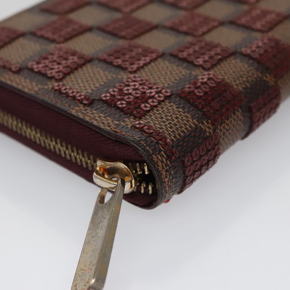 LOUIS VUITTON Damier Piet Zippy Wallet Long Wallet N63174 LV am7360