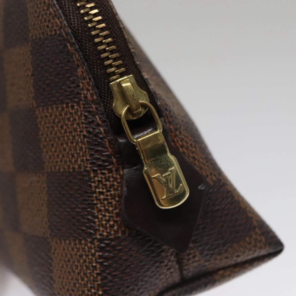 LOUIS VUITTON Damier Ebene Pochette Cosmetic PM Pouch N47516 LV am7399