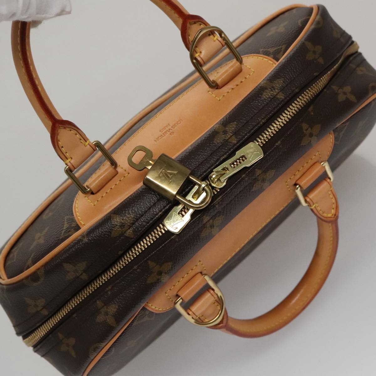 LOUIS VUITTON Monogram Trouville Hand Bag M42228 LV am7435