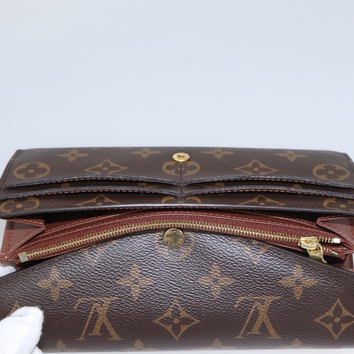 LOUIS VUITTON Monogram Portefeuille Sarah Long Wallet M61734 LV am7453