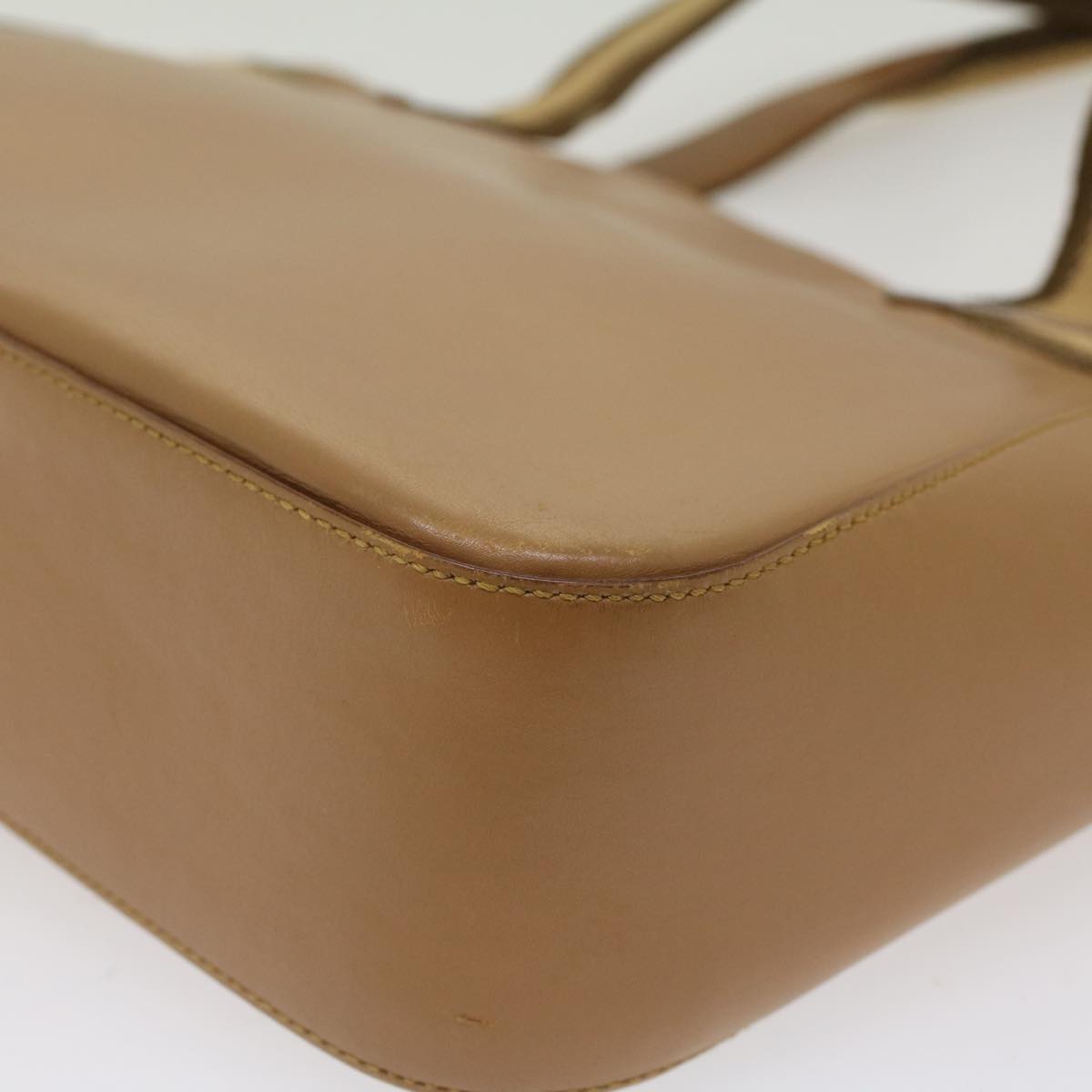 GUCCI Sherry Line Tote Bag Leather Beige Brown 73983 ar10000