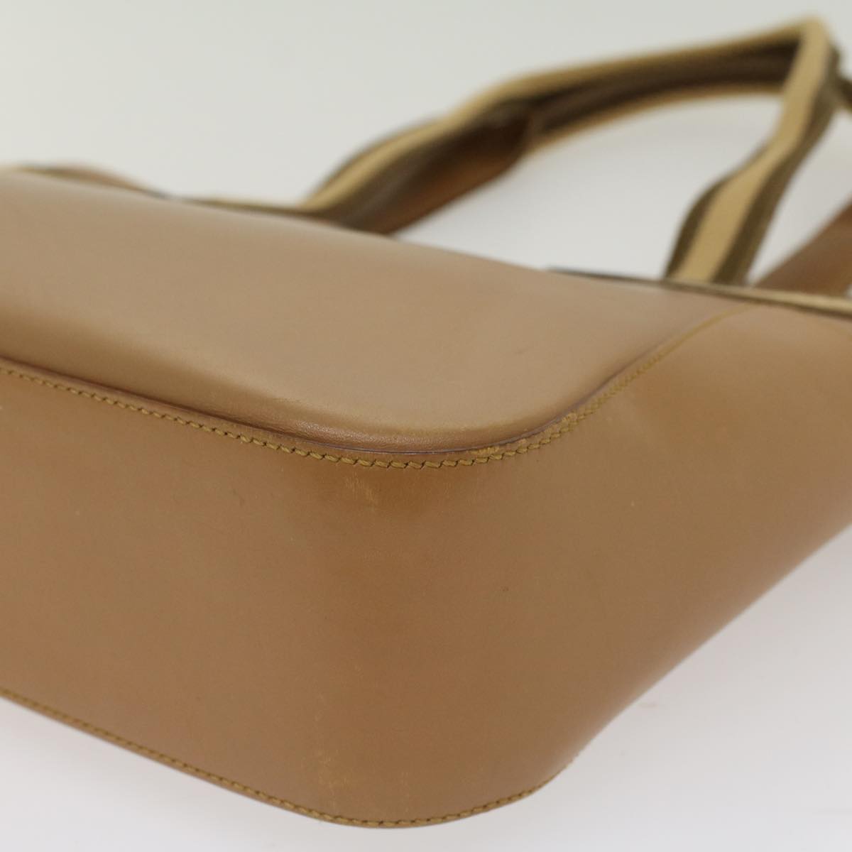 GUCCI Sherry Line Tote Bag Leather Beige Brown 73983 ar10000