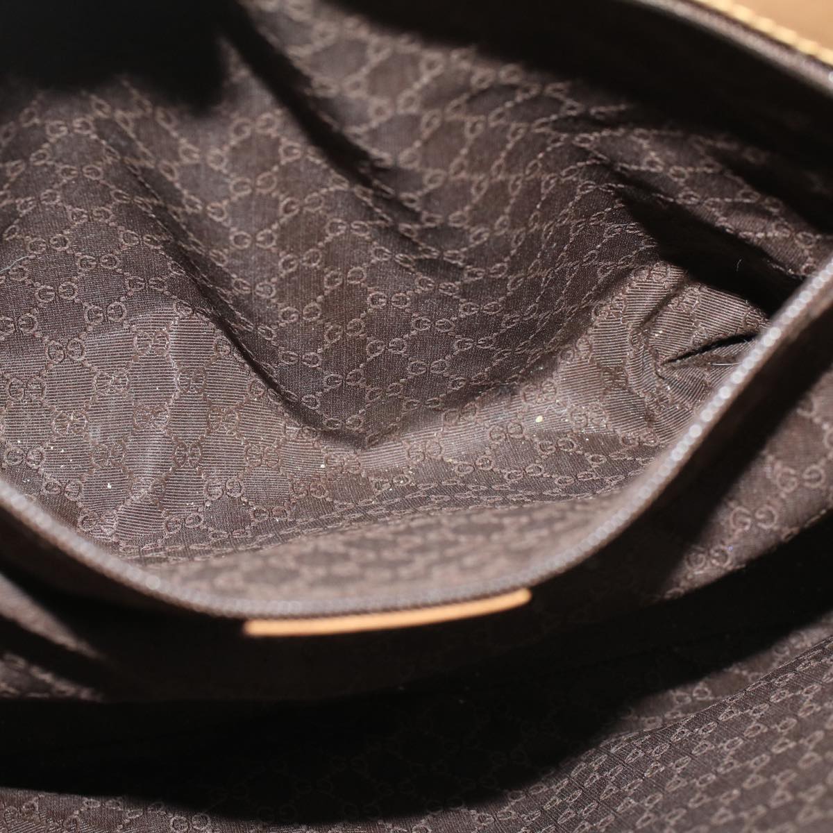 GUCCI Sherry Line Tote Bag Leather Beige Brown 73983 ar10000