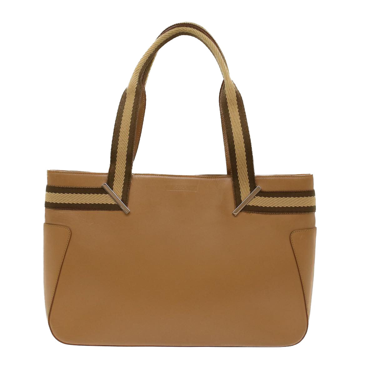 GUCCI Sherry Line Tote Bag Leather Beige Brown 73983 ar10000