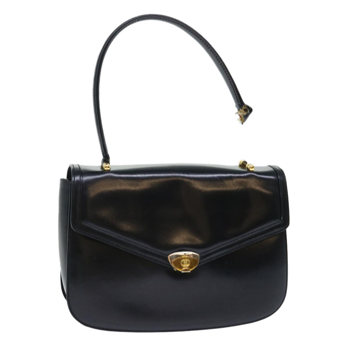 GUCCI Hand Bag Leather Black ar10018B