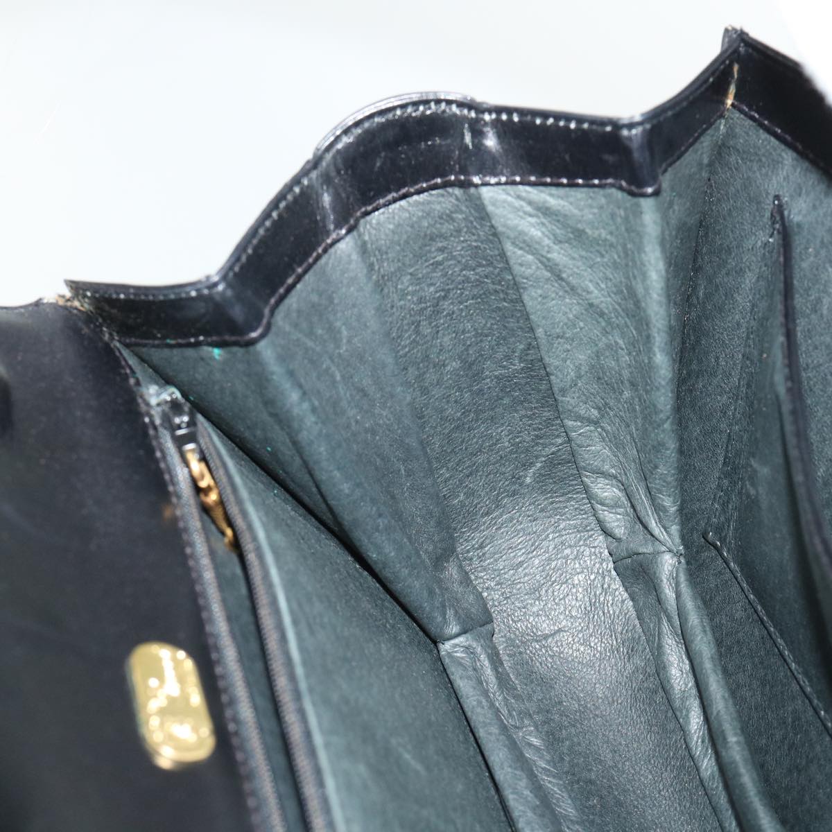 GUCCI Hand Bag Leather Black ar10018B