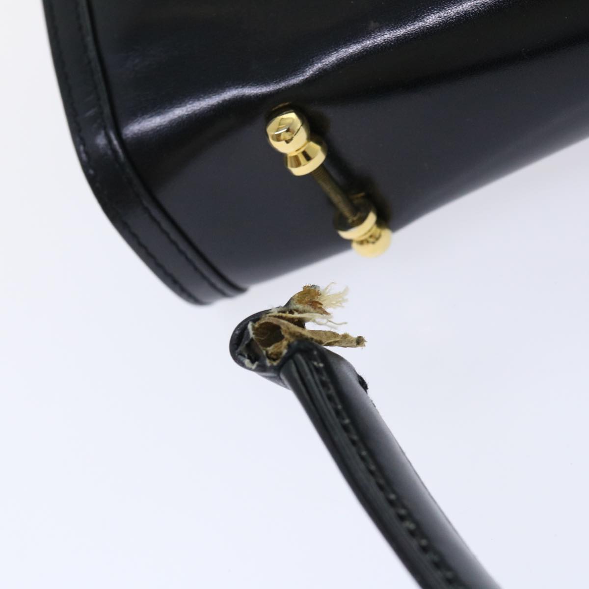 GUCCI Hand Bag Leather Black ar10018B