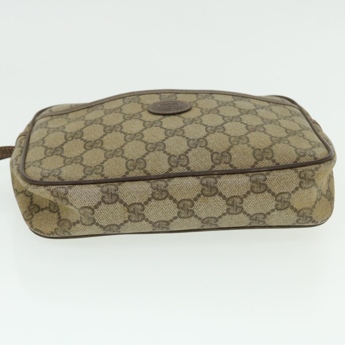 GUCCI GG Canvas Clutch Bag PVC Leather Beige 014.58.0128 ar10041B