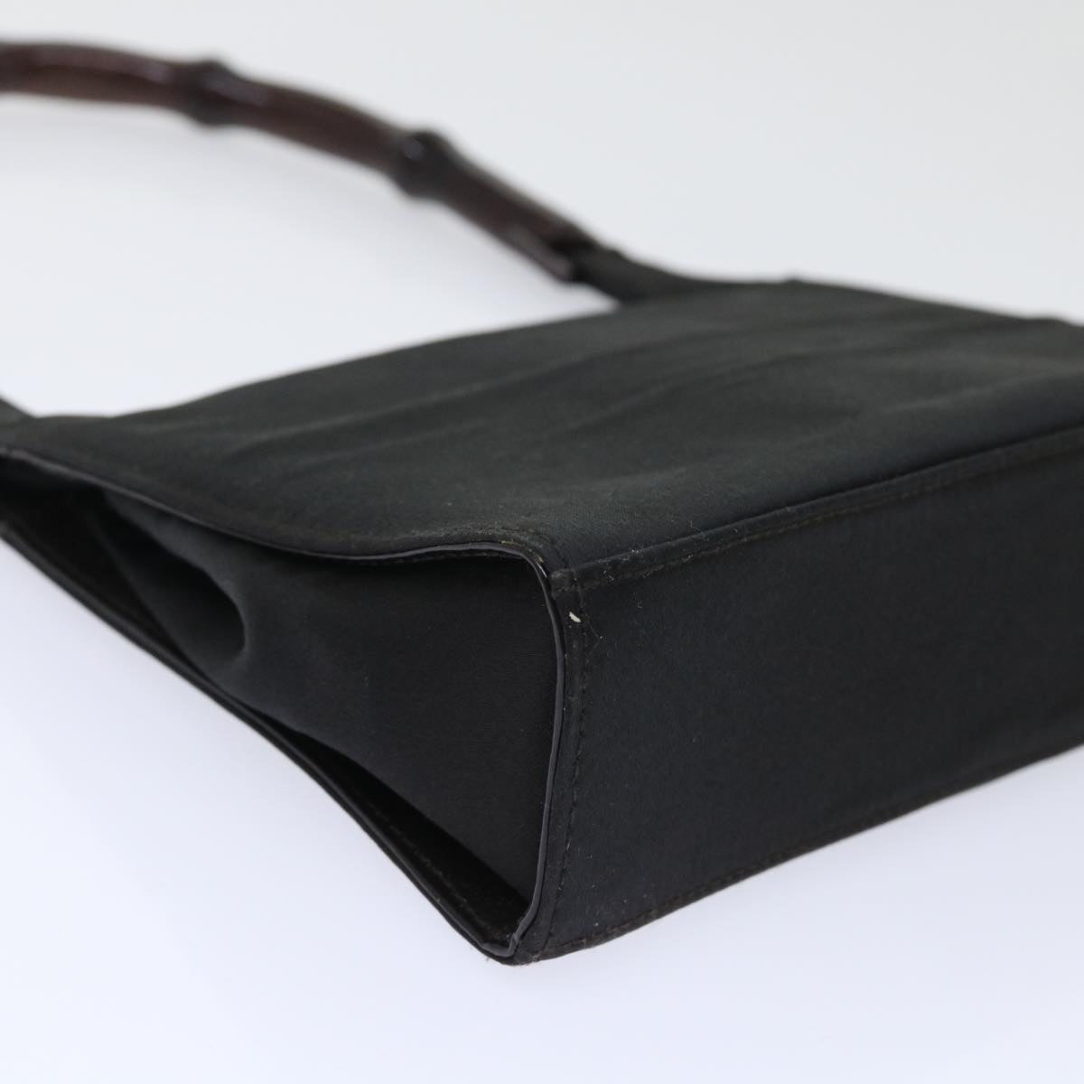 GUCCI Bamboo Shoulder Bag Nylon Black 000.0822 ar10047B