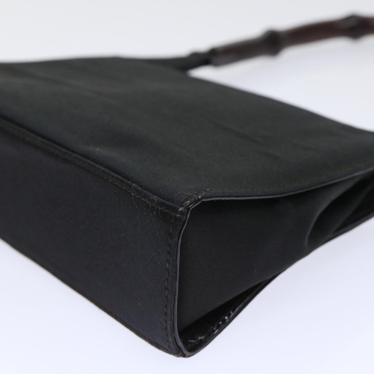 GUCCI Bamboo Shoulder Bag Nylon Black 000.0822 ar10047B