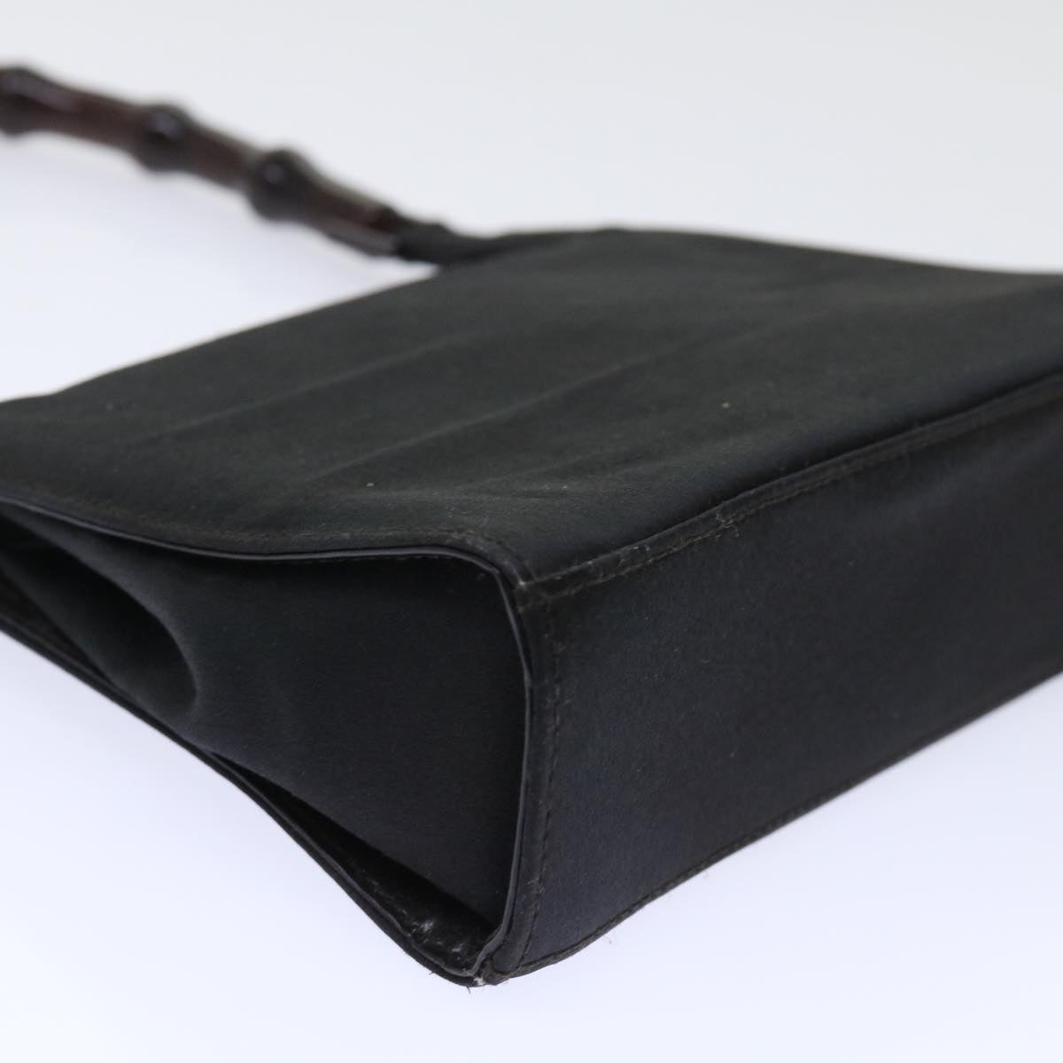 GUCCI Bamboo Shoulder Bag Nylon Black 000.0822 ar10047B