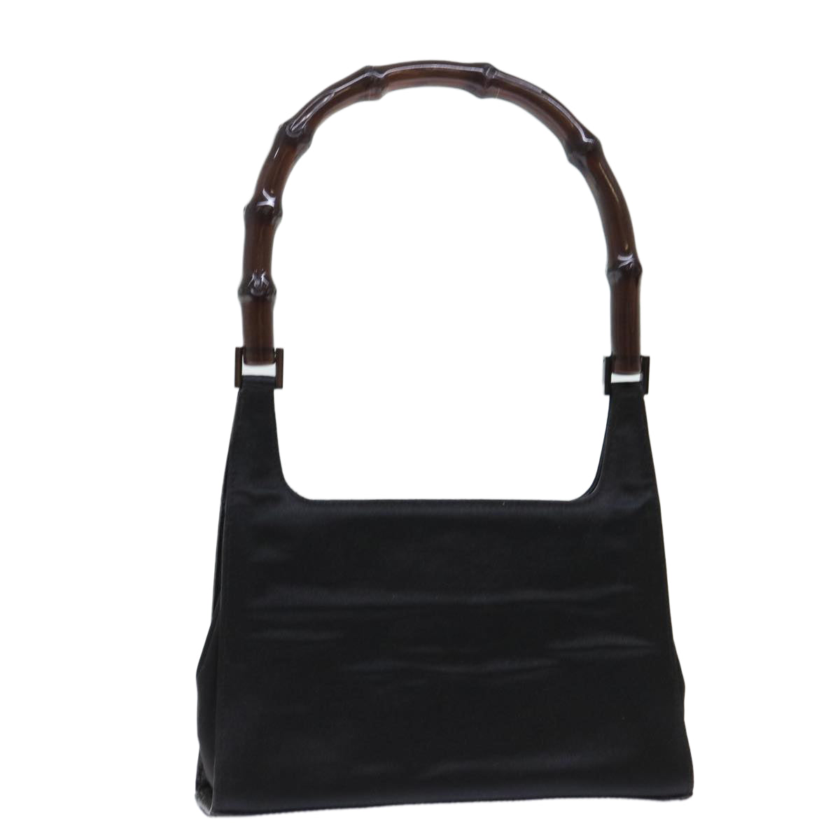 GUCCI Bamboo Shoulder Bag Nylon Black 000.0822 ar10047B