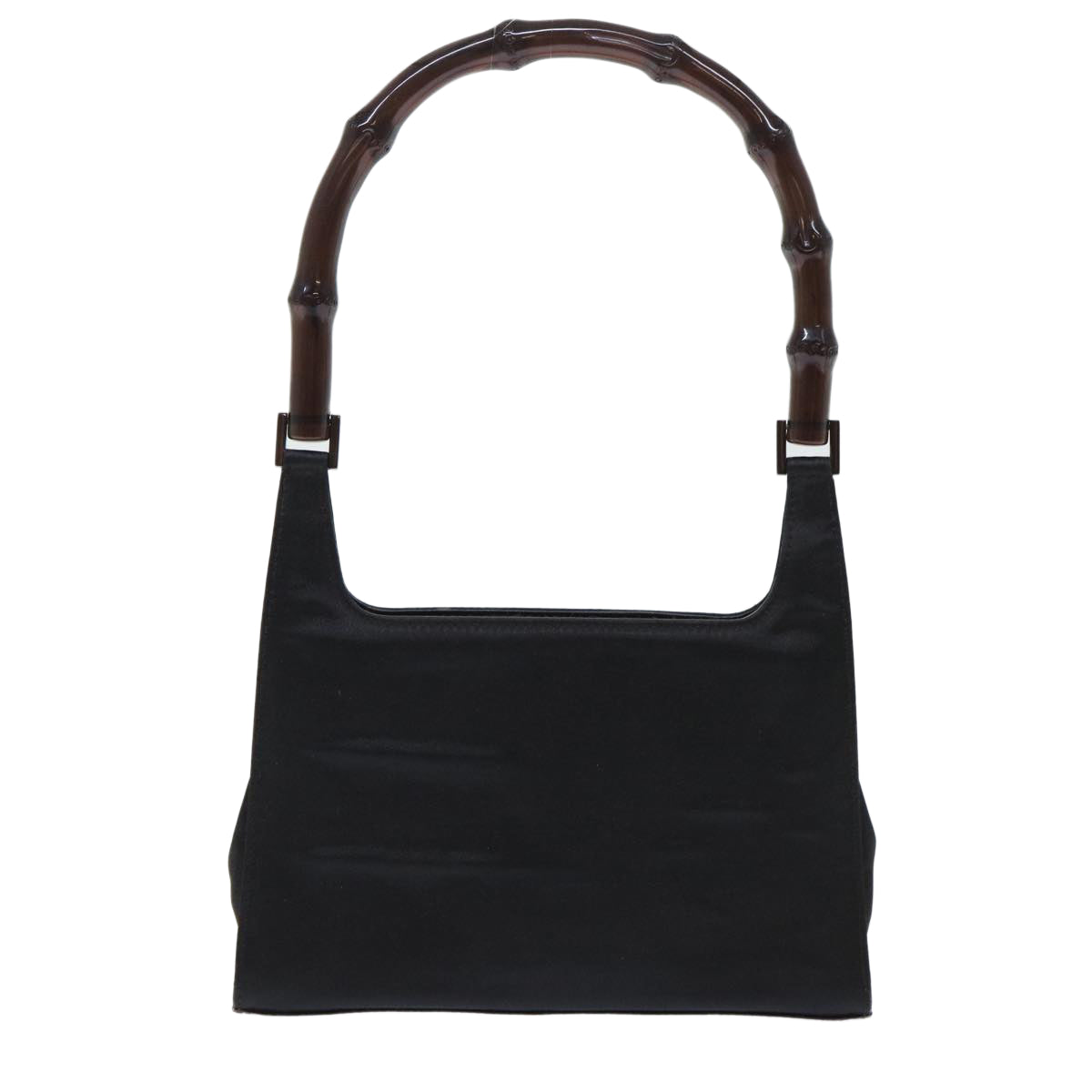 GUCCI Bamboo Shoulder Bag Nylon Black 000.0822 ar10047B