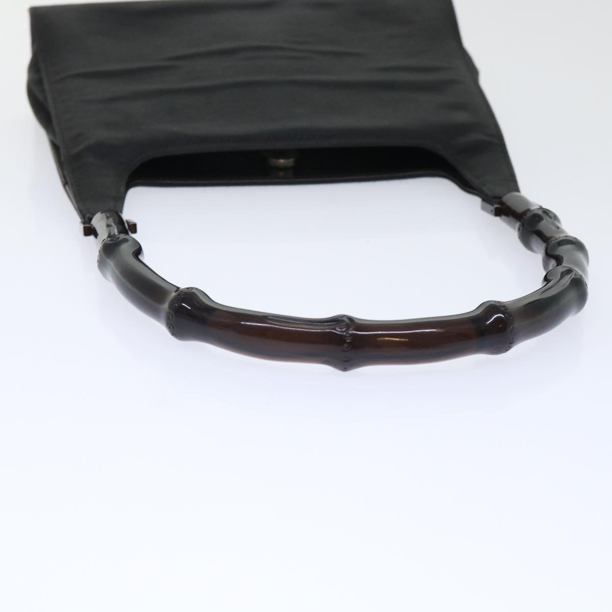 GUCCI Bamboo Shoulder Bag Nylon Black 000.0822 ar10047B