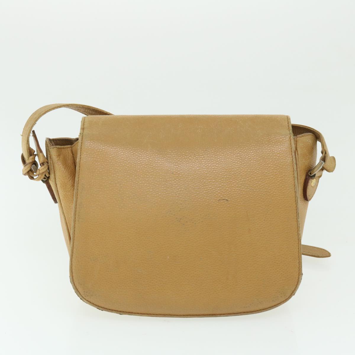 GUCCI Fendi Shoulder Bag Leather 2Set Beige Navy ar10061B