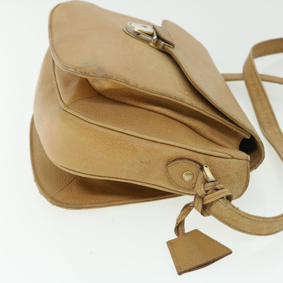 GUCCI Fendi Shoulder Bag Leather 2Set Beige Navy ar10061B