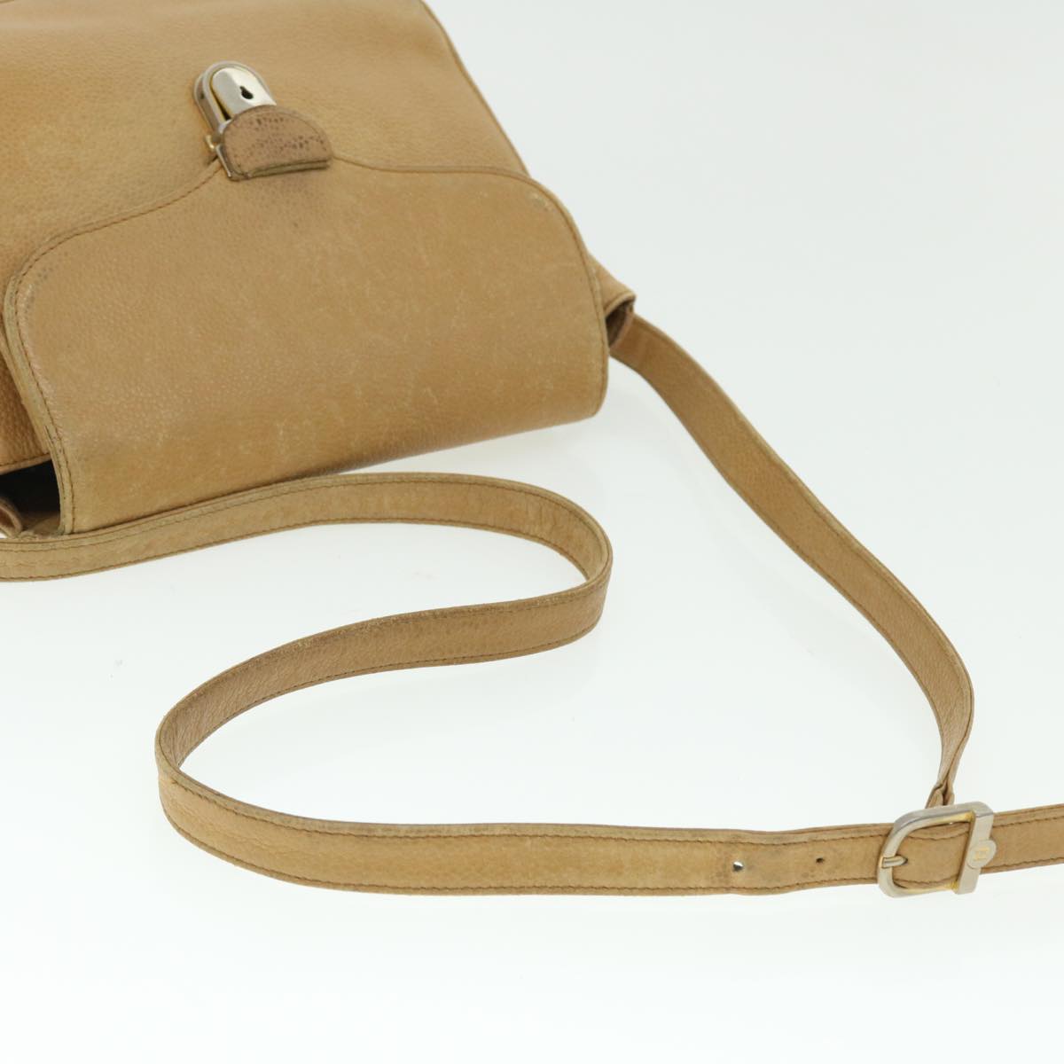 GUCCI Fendi Shoulder Bag Leather 2Set Beige Navy ar10061B