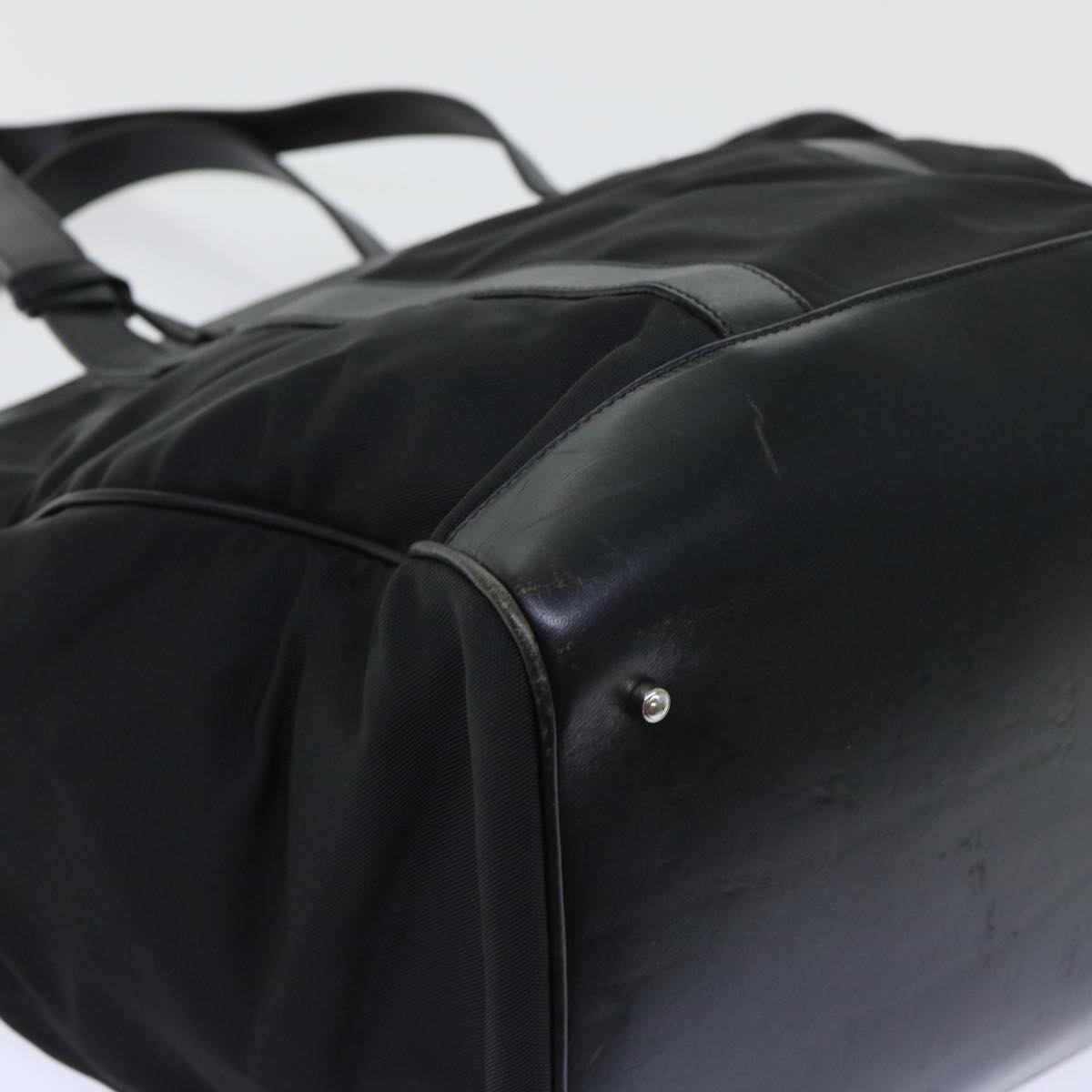 GUCCI Tote Bag Nylon Leather Black 00237540404 ar10076