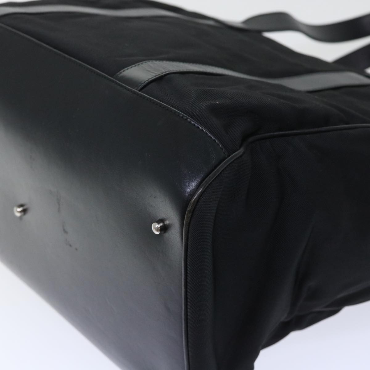 GUCCI Tote Bag Nylon Leather Black 00237540404 ar10076