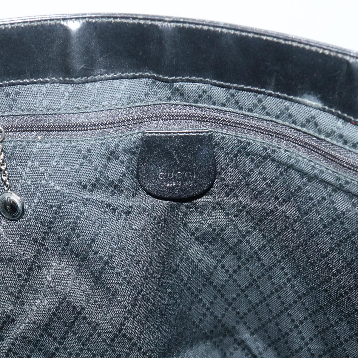 GUCCI Tote Bag Nylon Leather Black 00237540404 ar10076