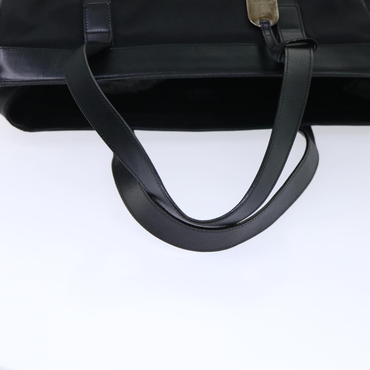 GUCCI Tote Bag Nylon Leather Black 00237540404 ar10076