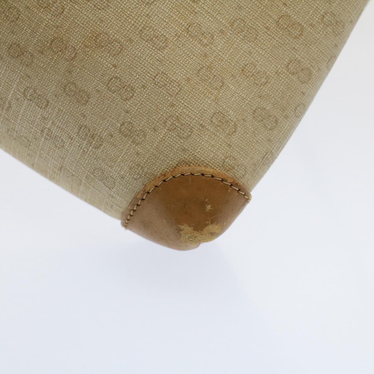 GUCCI Micro GG Canvas Shoulder Bag PVC Leather Beige 007.101 ar10083