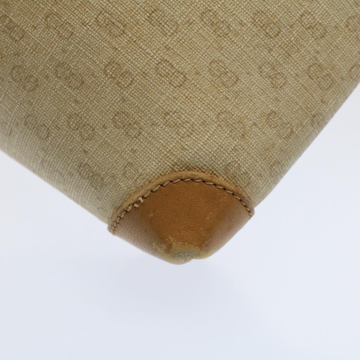 GUCCI Micro GG Canvas Shoulder Bag PVC Leather Beige 007.101 ar10083