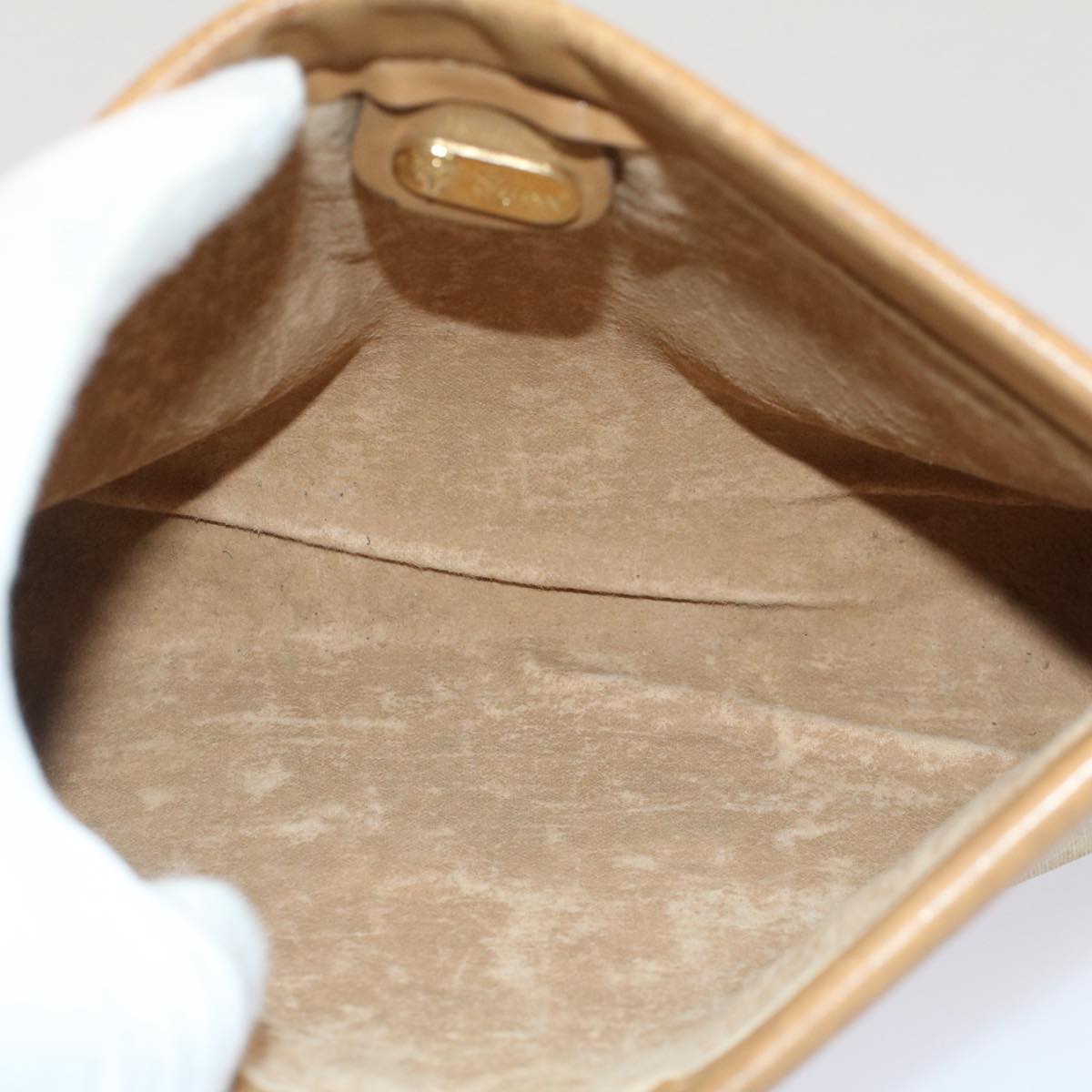 GUCCI Micro GG Canvas Shoulder Bag PVC Leather Beige 007.101 ar10083