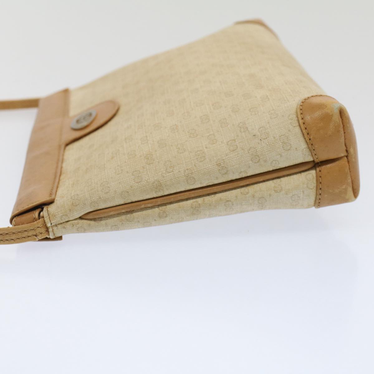 GUCCI Micro GG Canvas Shoulder Bag PVC Leather Beige 007.101 ar10083