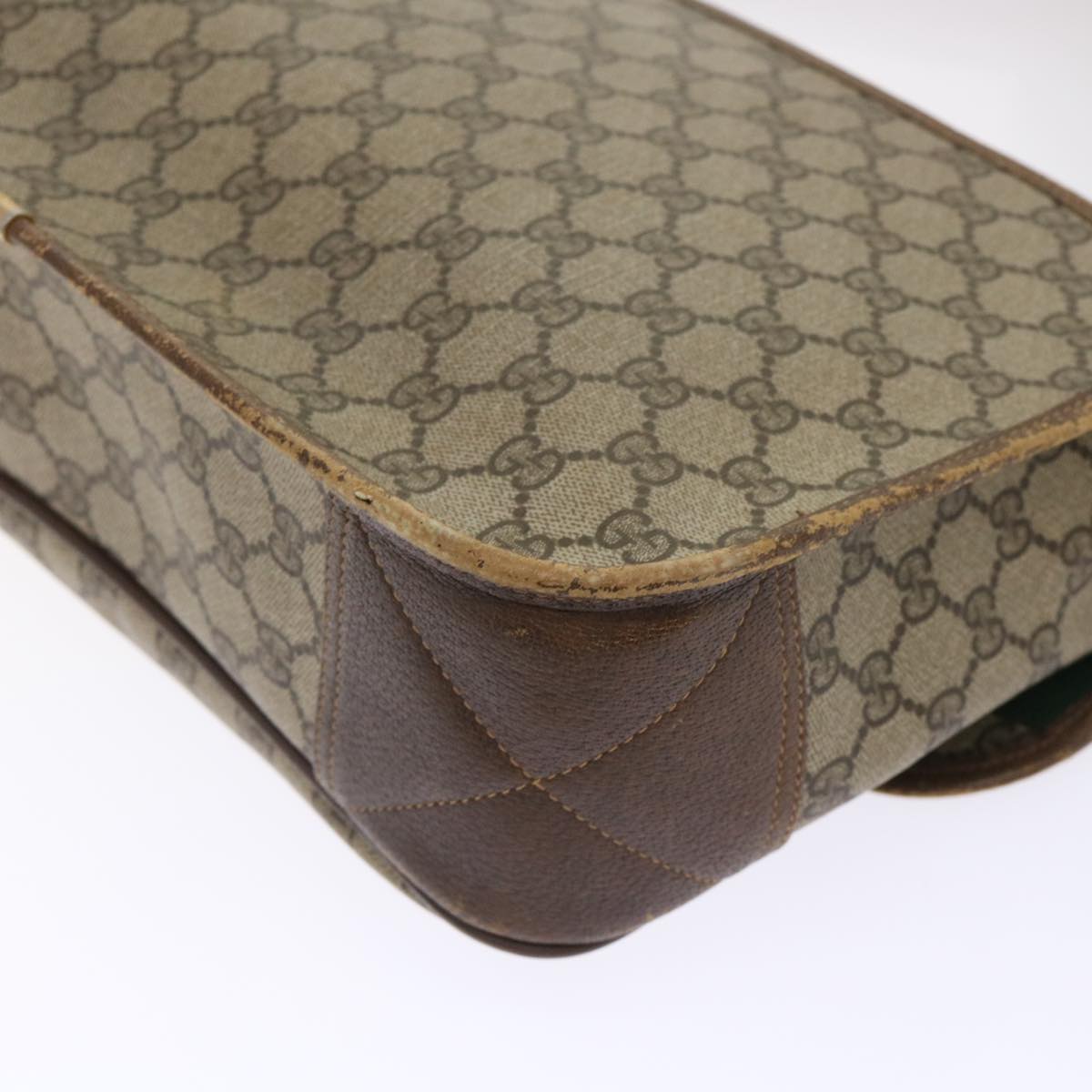 GUCCI GG Canvas Web Sherry Line Shoulder Bag Beige Red Green ar10088