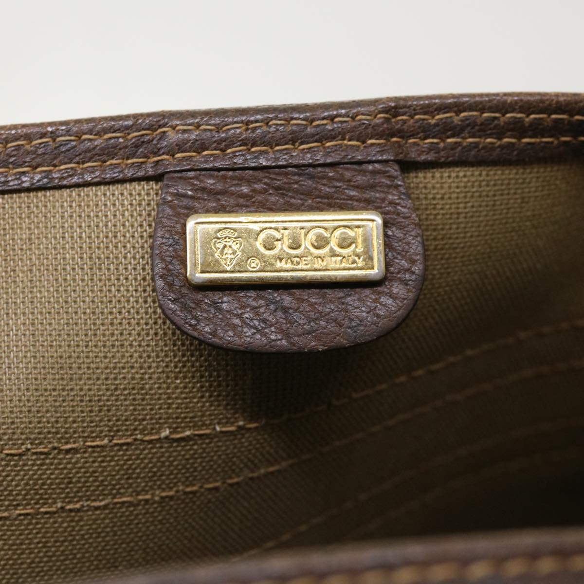 GUCCI GG Canvas Web Sherry Line Shoulder Bag Beige Red Green ar10088