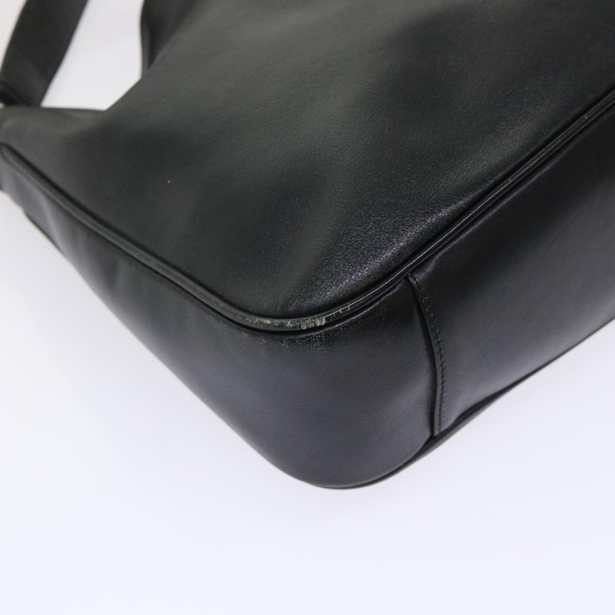 GUCCI Bamboo Shoulder Bag Leather 2way Black ar10104