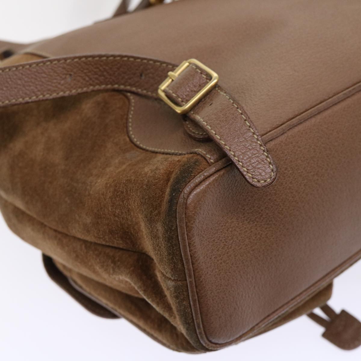 GUCCI Bamboo Backpack Suede Brown ar10105