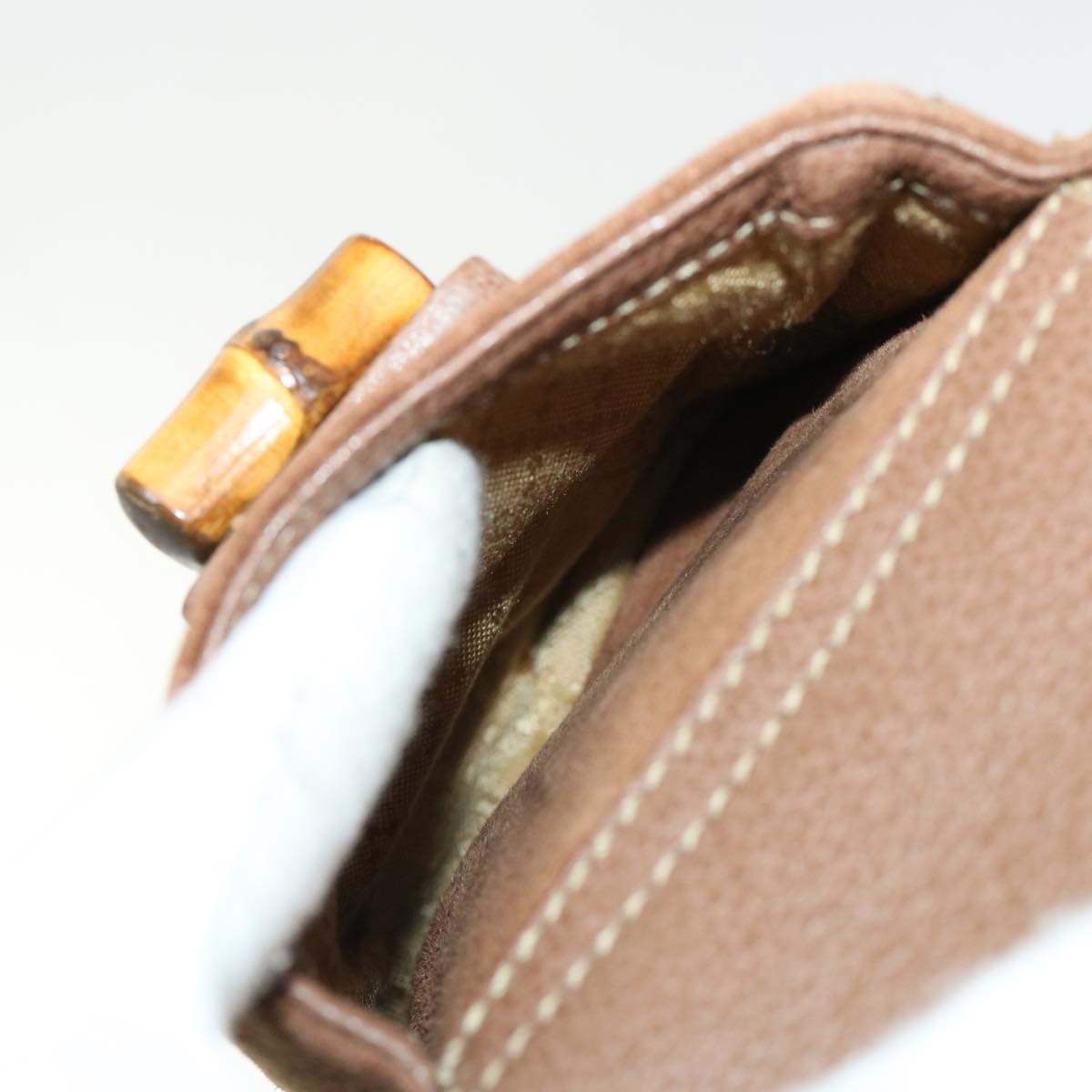 GUCCI Bamboo Backpack Suede Brown ar10105