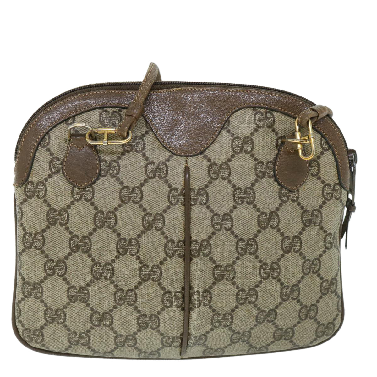 GUCCI GG Canvas Web Sherry Line Shoulder Bag Beige Red 904 02 047 ar10172