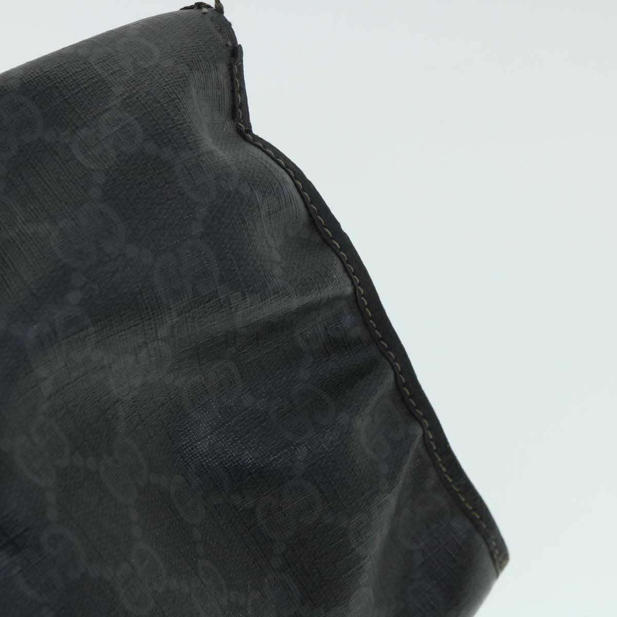 GUCCI GG Canvas Web Sherry Line Clutch Bag Black Red Green ar10175