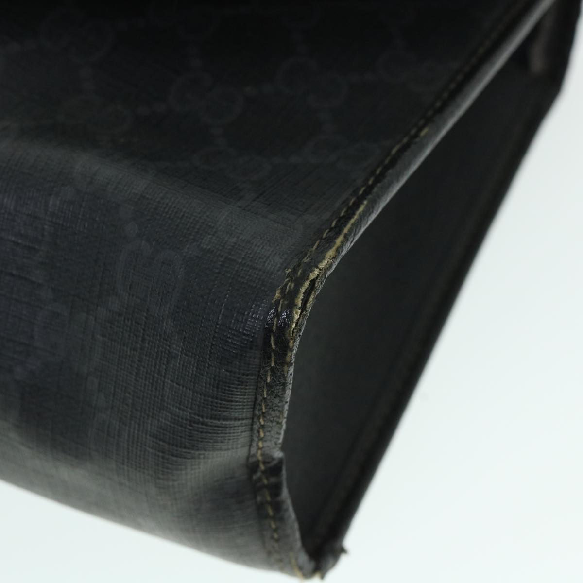 GUCCI GG Canvas Web Sherry Line Clutch Bag Black Red Green ar10175