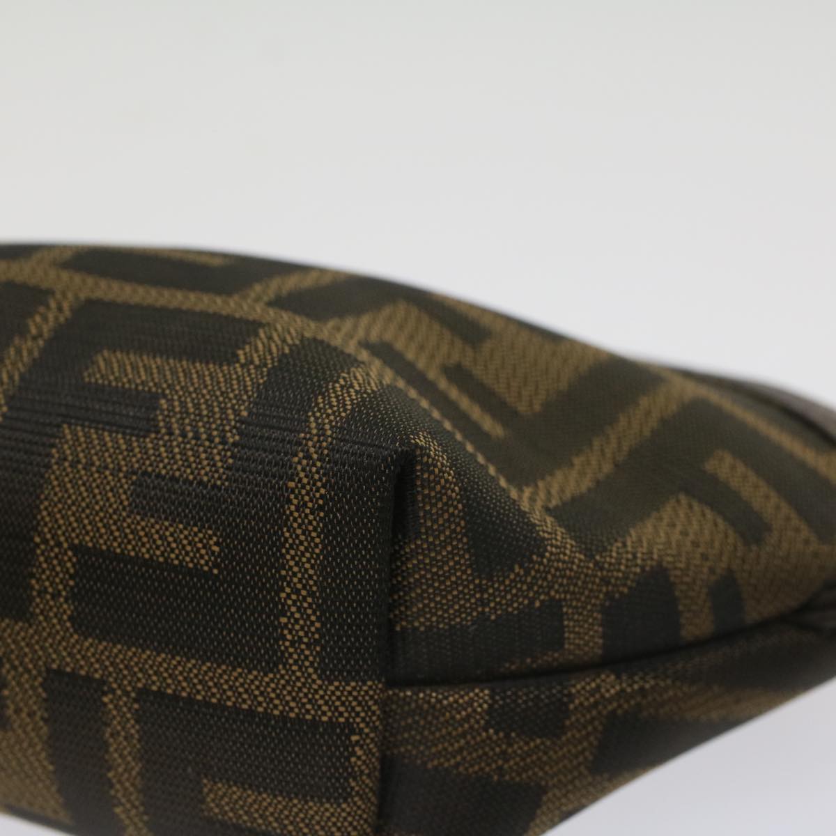 FENDI Zucca Canvas Pouch Black Brown ar10187