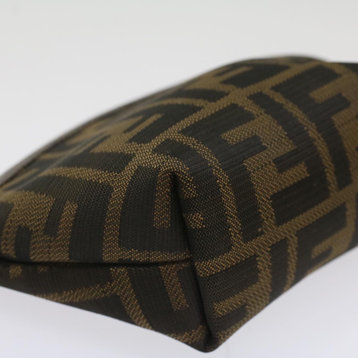 FENDI Zucca Canvas Pouch Black Brown ar10187