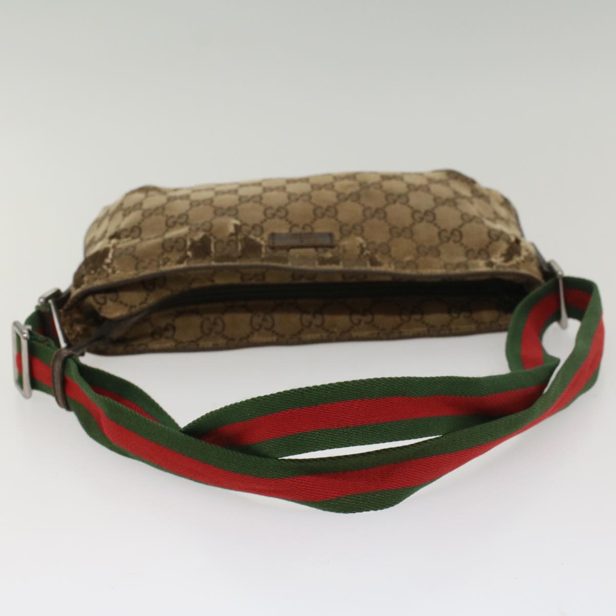 GUCCI GG Canvas Web Sherry Line Shoulder Bag Beige Red Green 189749 ar10203