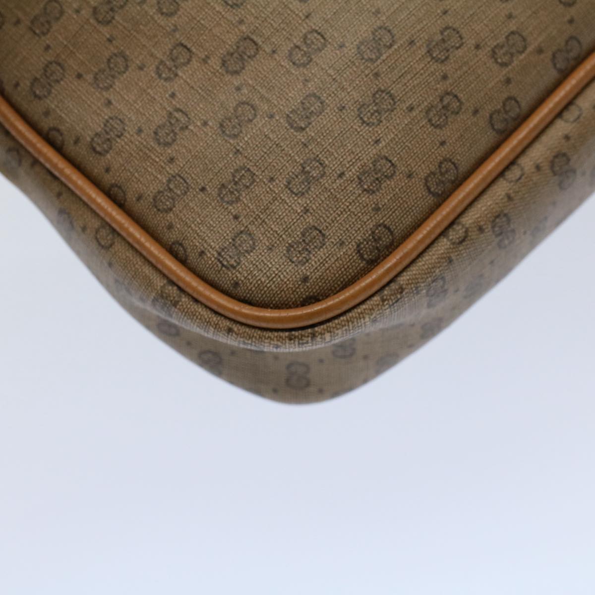 GUCCI Micro GG Canvas Shoulder Bag PVC Leather Beige 97.02.068 ar10210