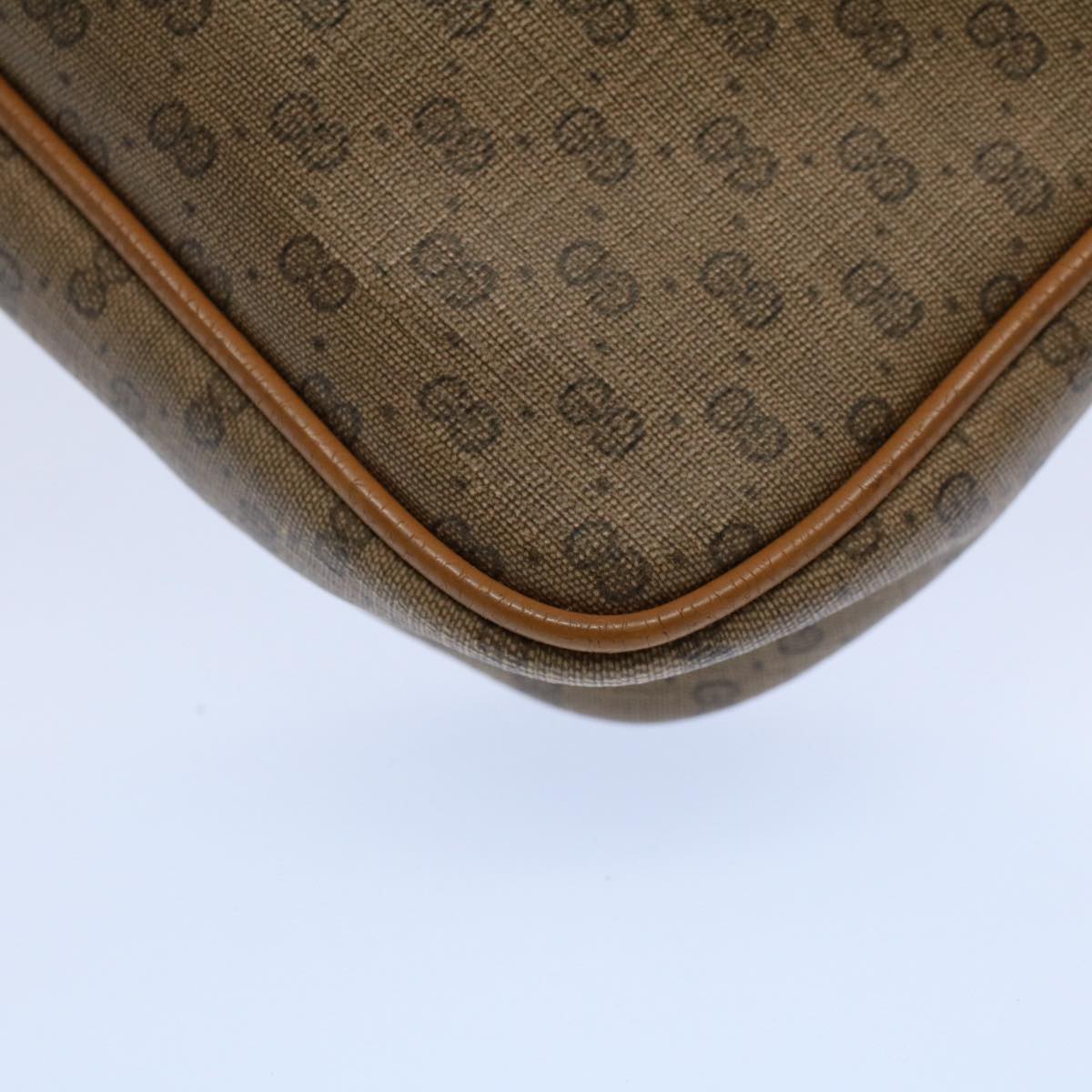 GUCCI Micro GG Canvas Shoulder Bag PVC Leather Beige 97.02.068 ar10210