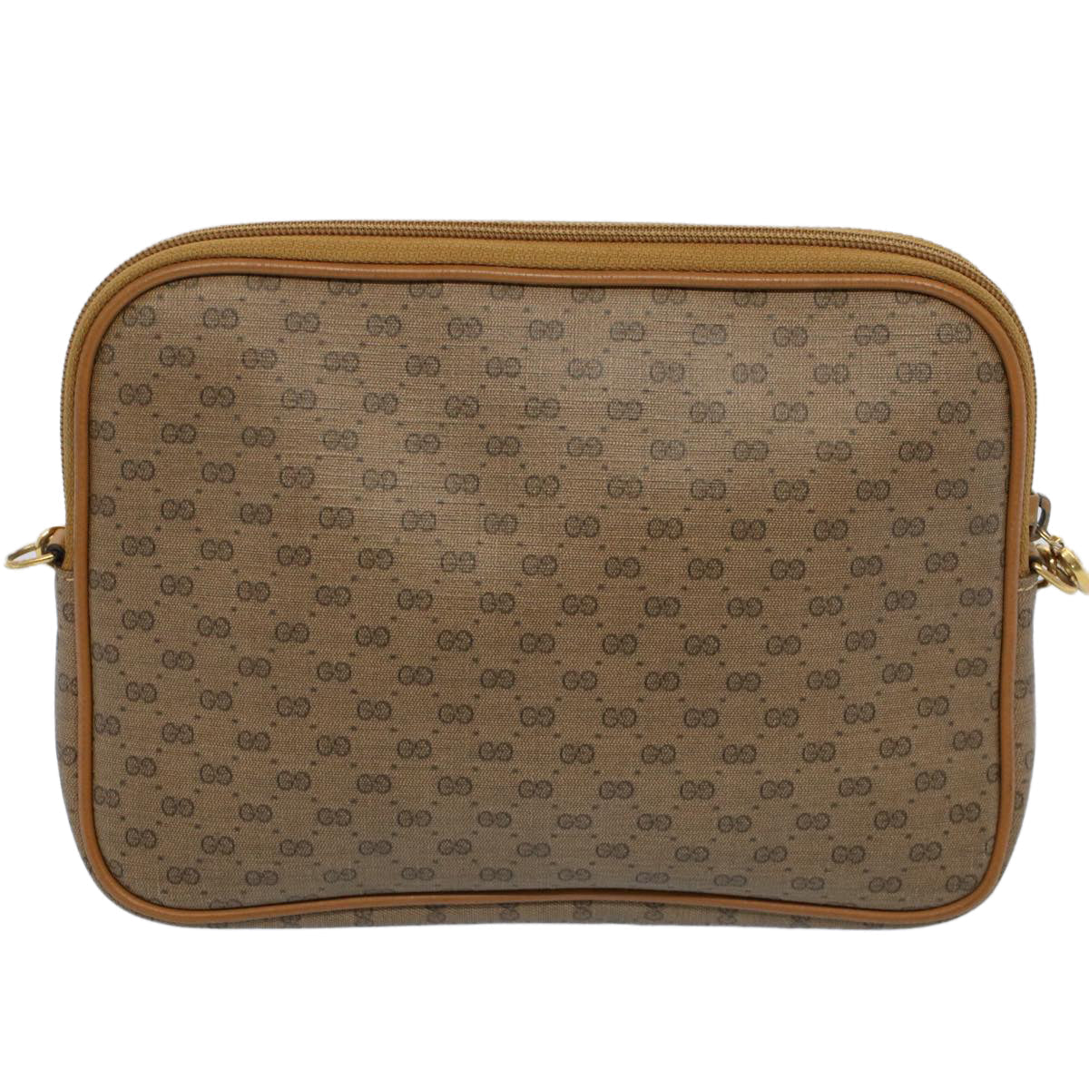 GUCCI Micro GG Canvas Shoulder Bag PVC Leather Beige 97.02.068 ar10210