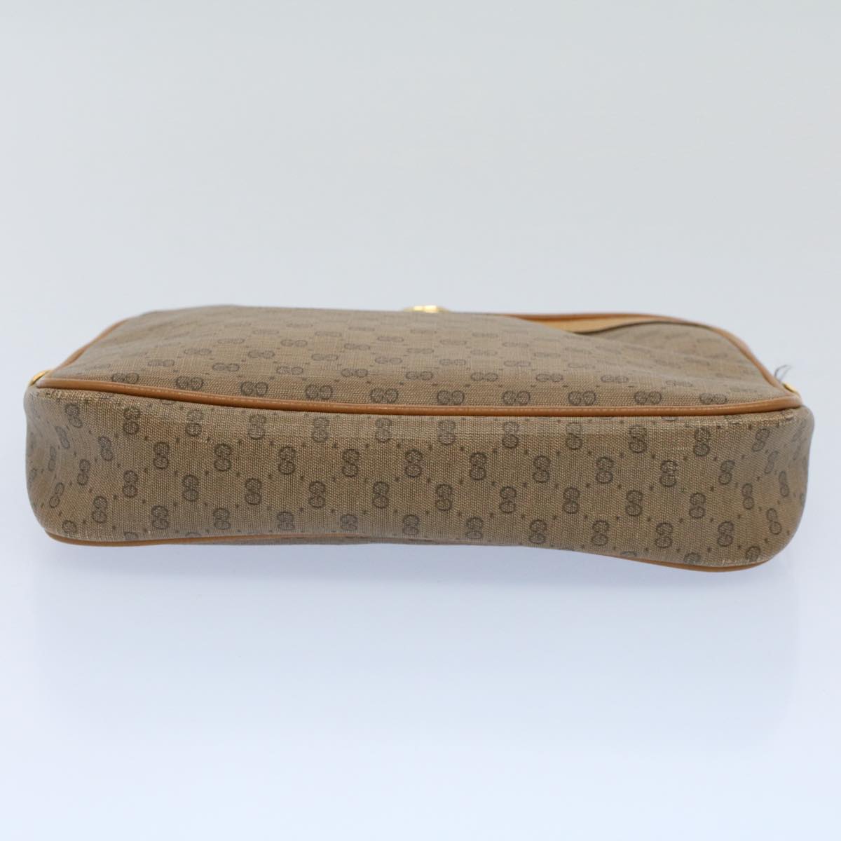GUCCI Micro GG Canvas Shoulder Bag PVC Leather Beige 97.02.068 ar10210